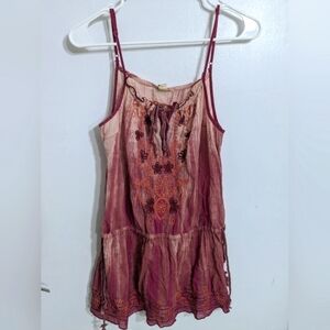 Free People Spaghetti Straps Flowy Floral Tank Top, S